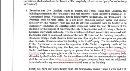 The Proposed Lease – Open Doors Woonsocket. Presented Formally at The Woonsocket City Council: August 17, 2026